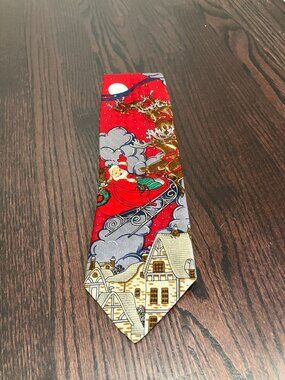 Speacialties Men's Hallmark Yule Tie Greetings Novelty Necktie, Red Multi, One S